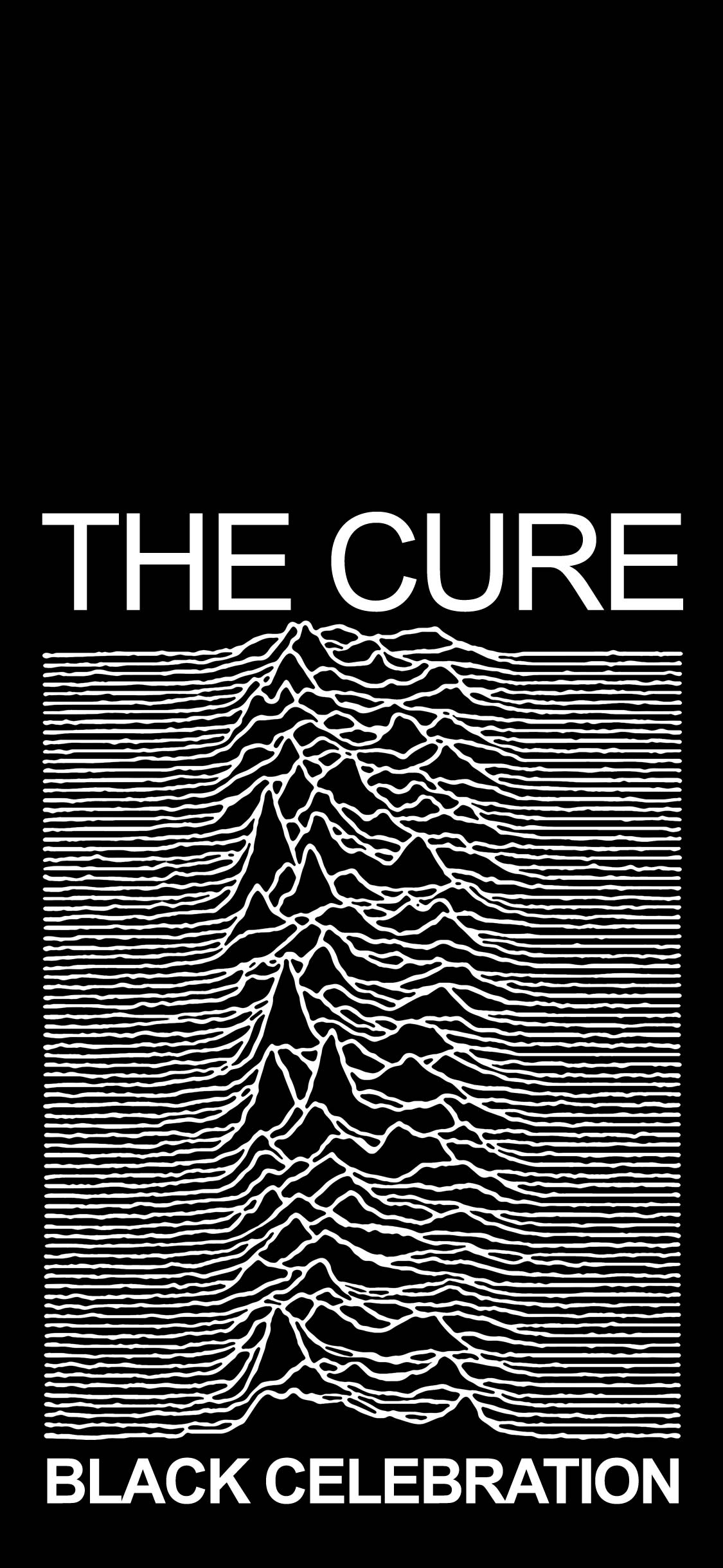 phone wallpaper displaying the black cure division (satire)