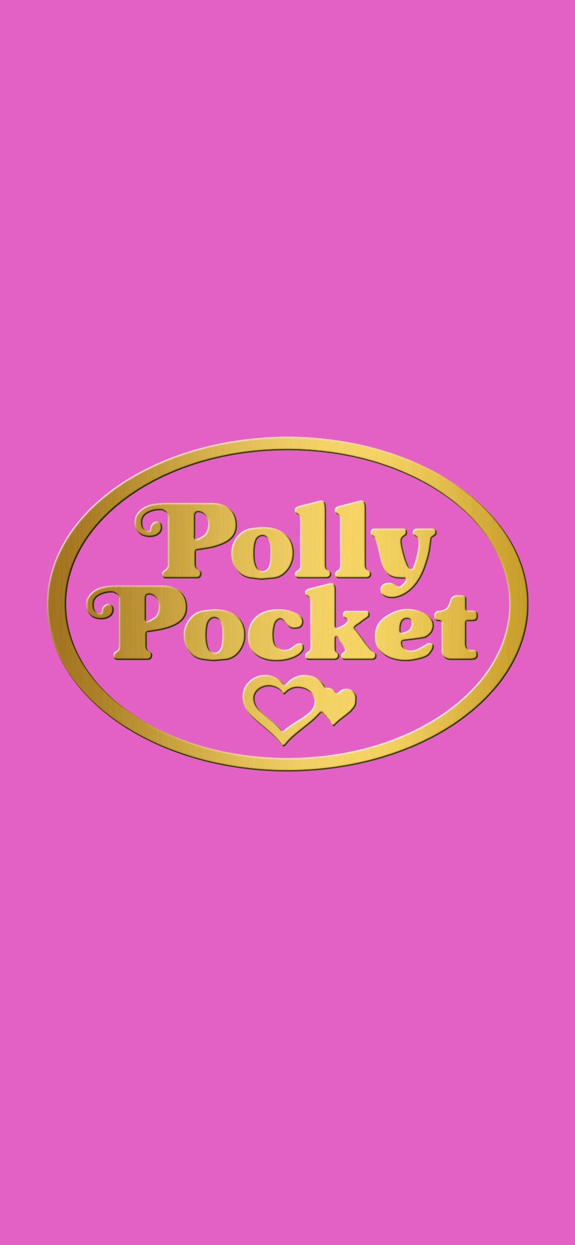 phone wallpaper displaying polly pocket (pink/gold)