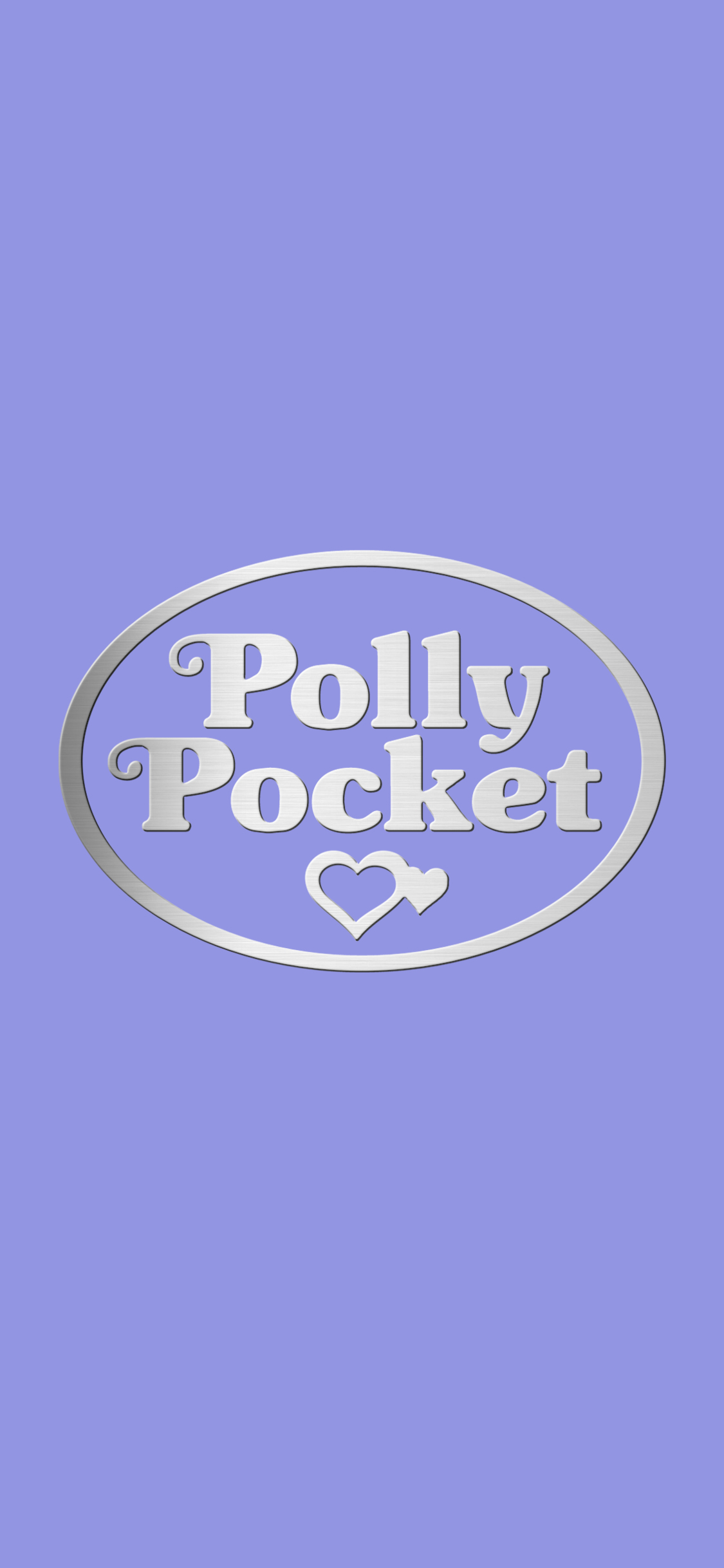 phone wallpaper displaying polly pocket (purple/silver)