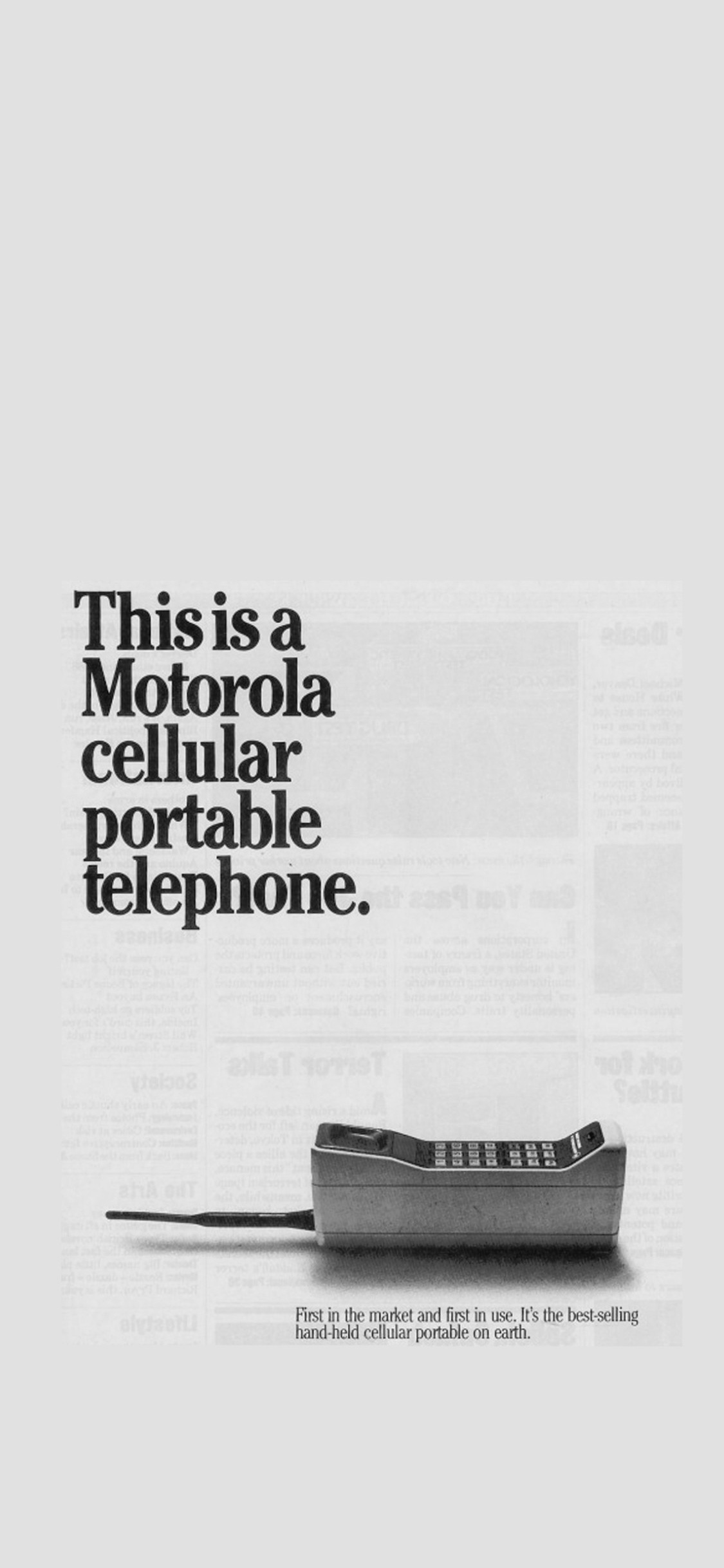 phone wallpaper displaying motorola // CELLULAR PORTABLE
