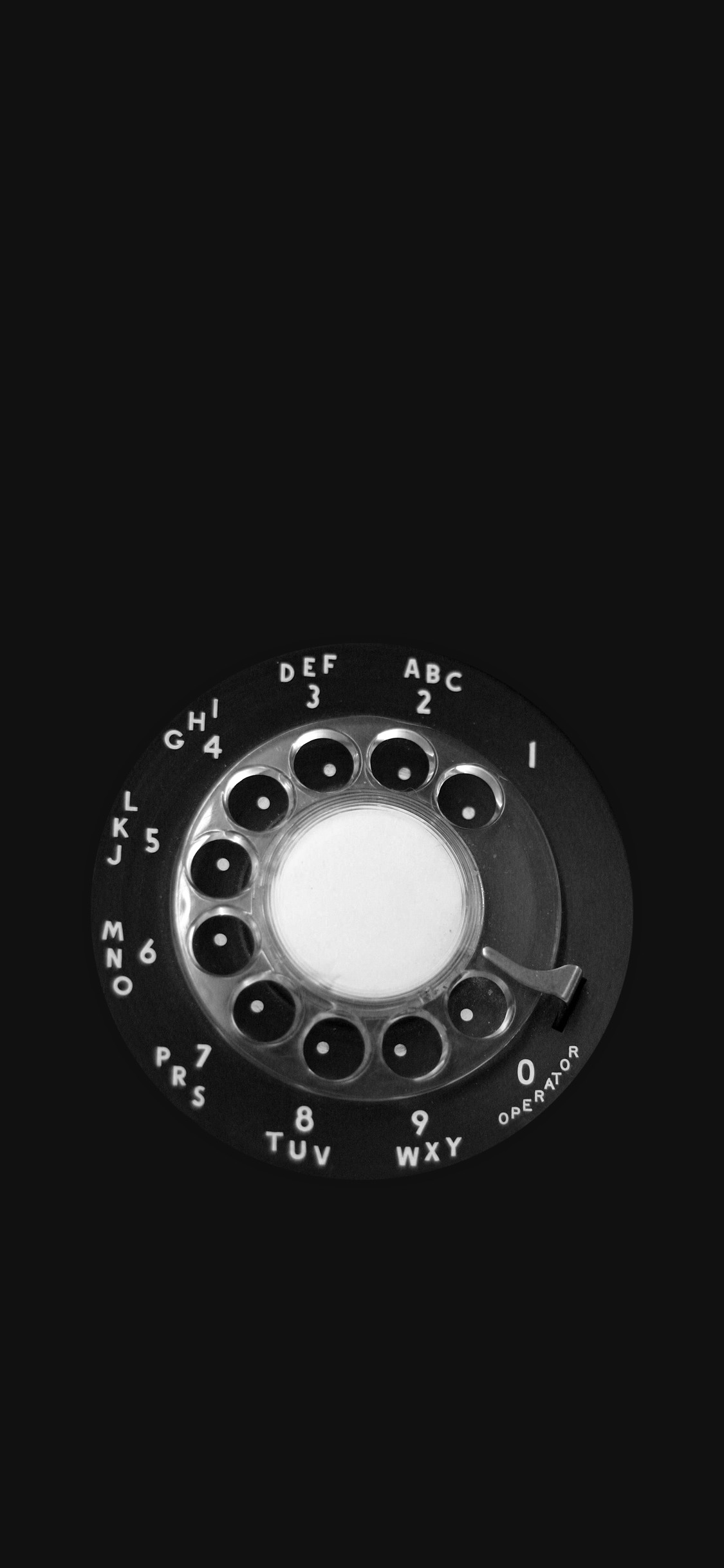 phone wallpaper displaying rotary phone