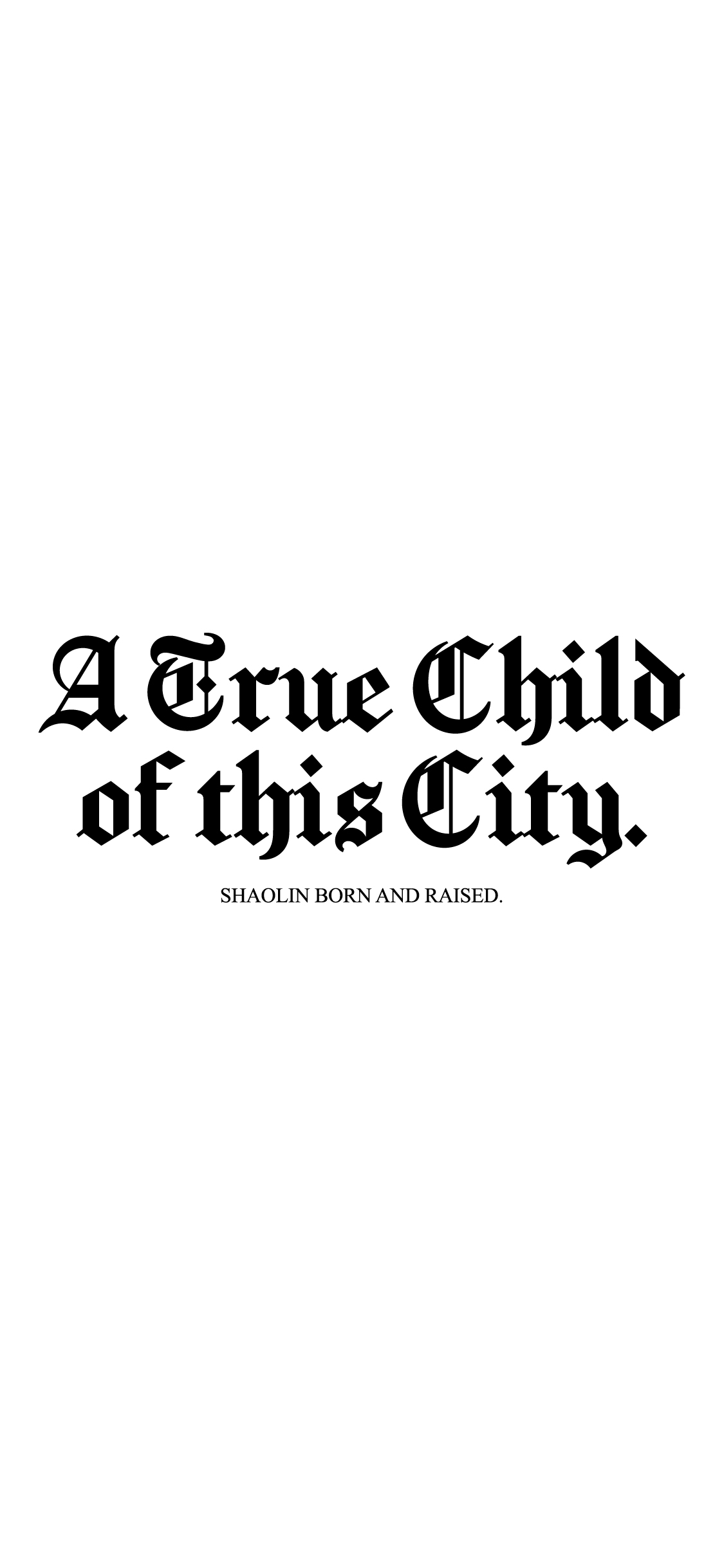 phone wallpaper displaying nyc // a true child of the city (new york times, shaolin)