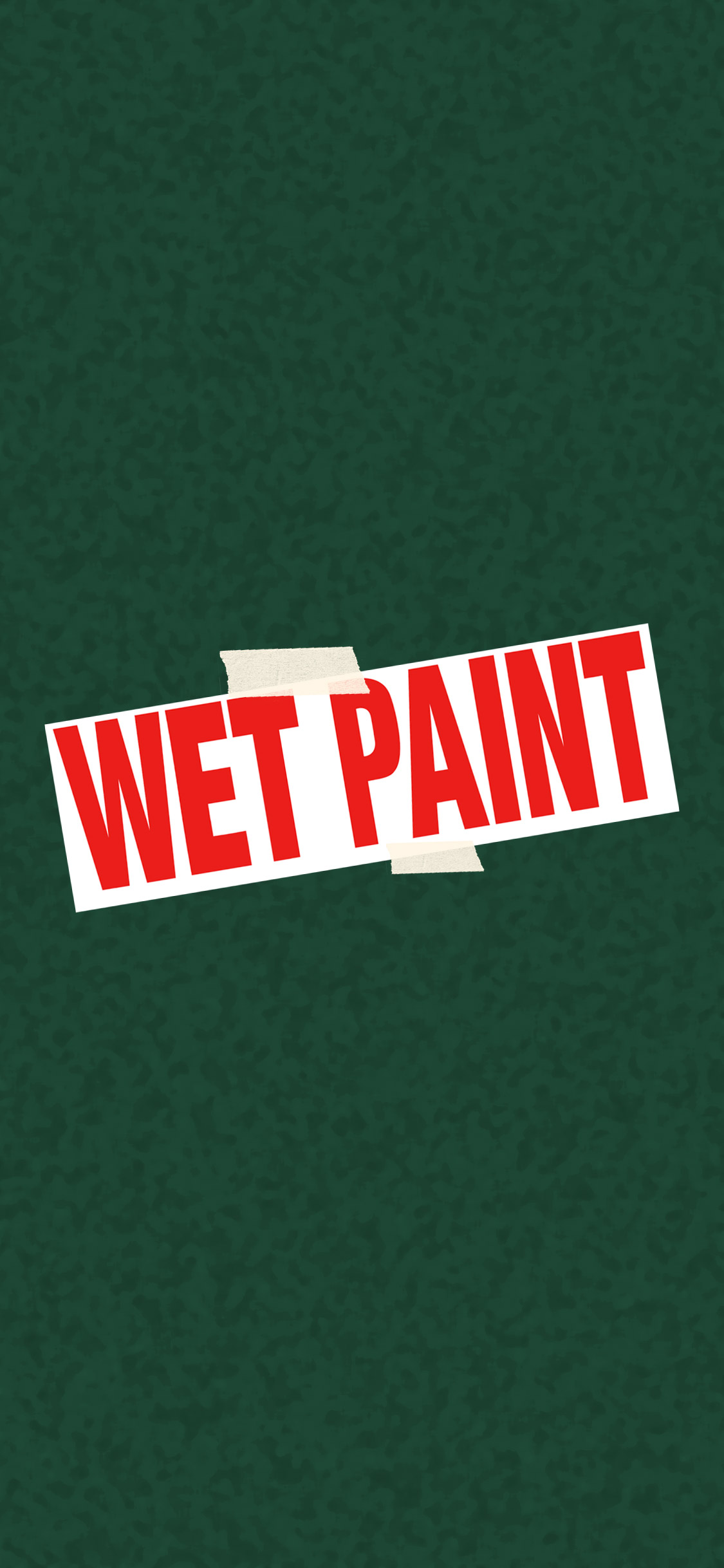 phone wallpaper displaying mta // wet paint sign