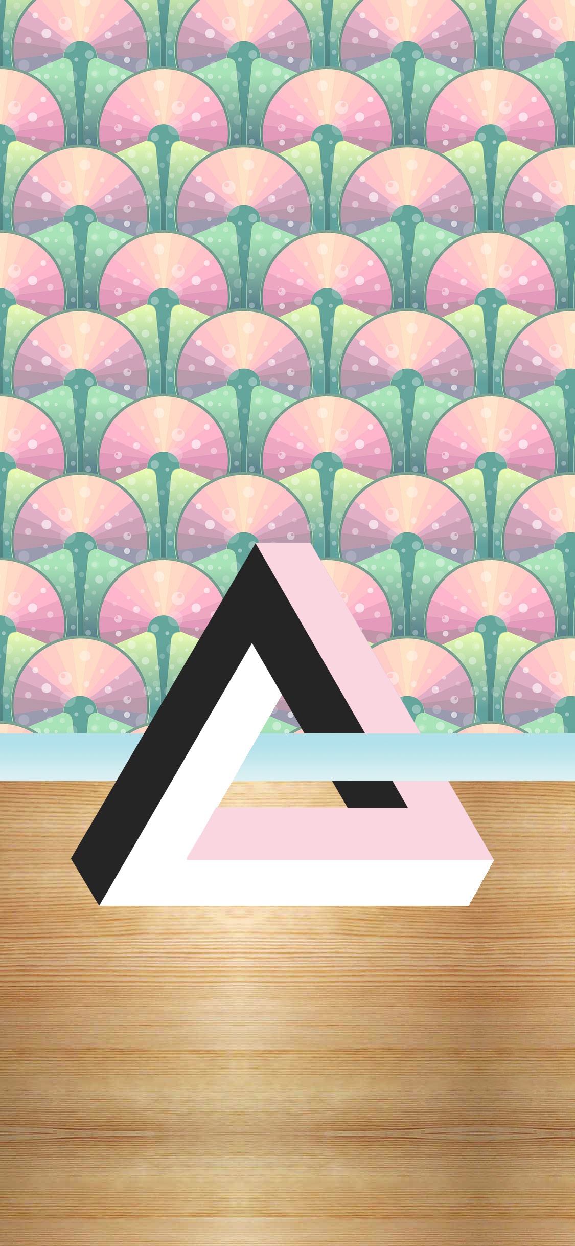 phone wallpaper displaying penrose triangle // audrey