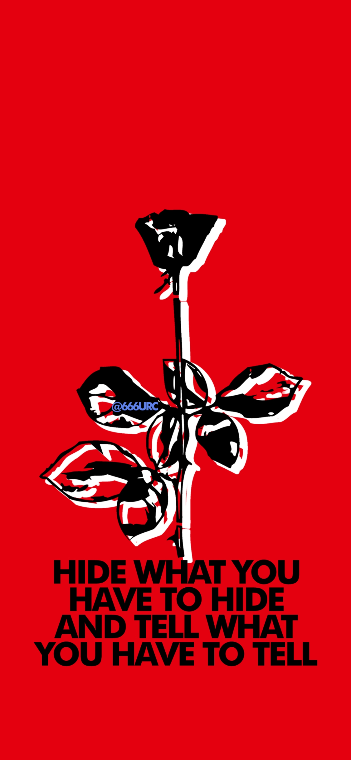 phone wallpaper displaying depeche mode // violator rose (policy of truth)