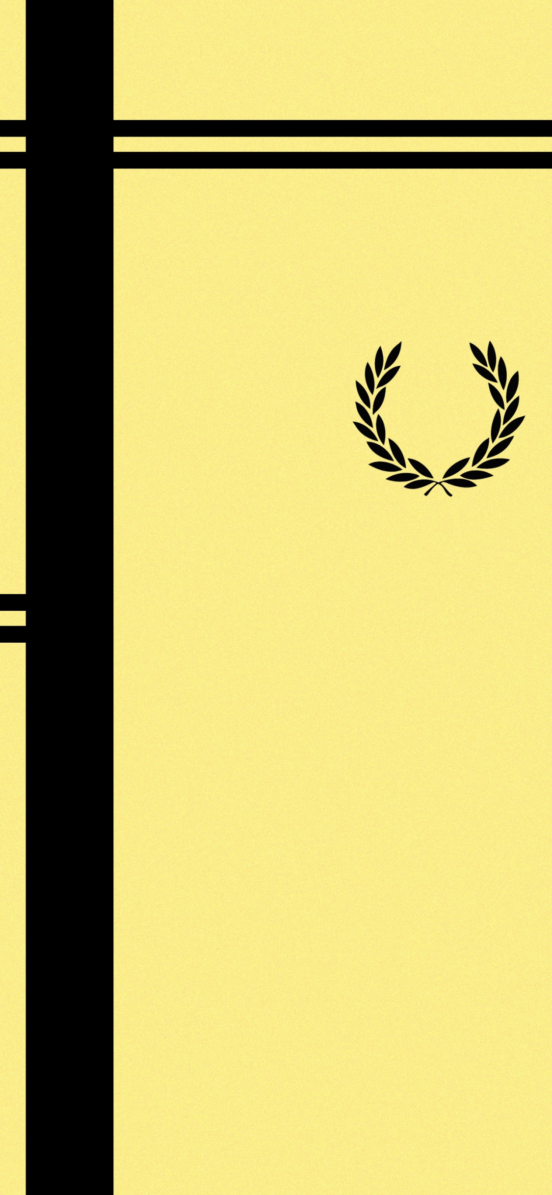 phone wallpaper displaying fred perry // amy (yellow/stripes)
